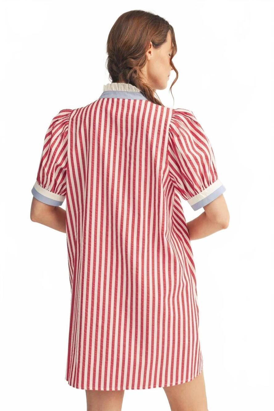 NEW JODIFL little miss usa button up dress in red - Picture 4 of 4